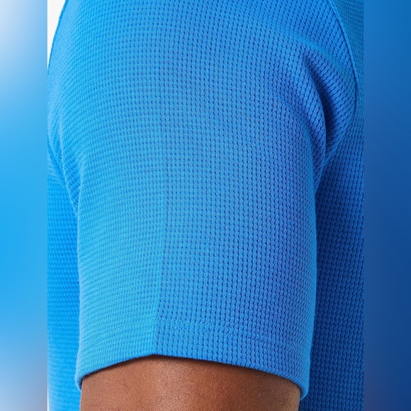 NWT - BOSS Men's Waffle T-shirt with Embroidered Logo, Bright Blue - Size XXL - Picture 4 of 11